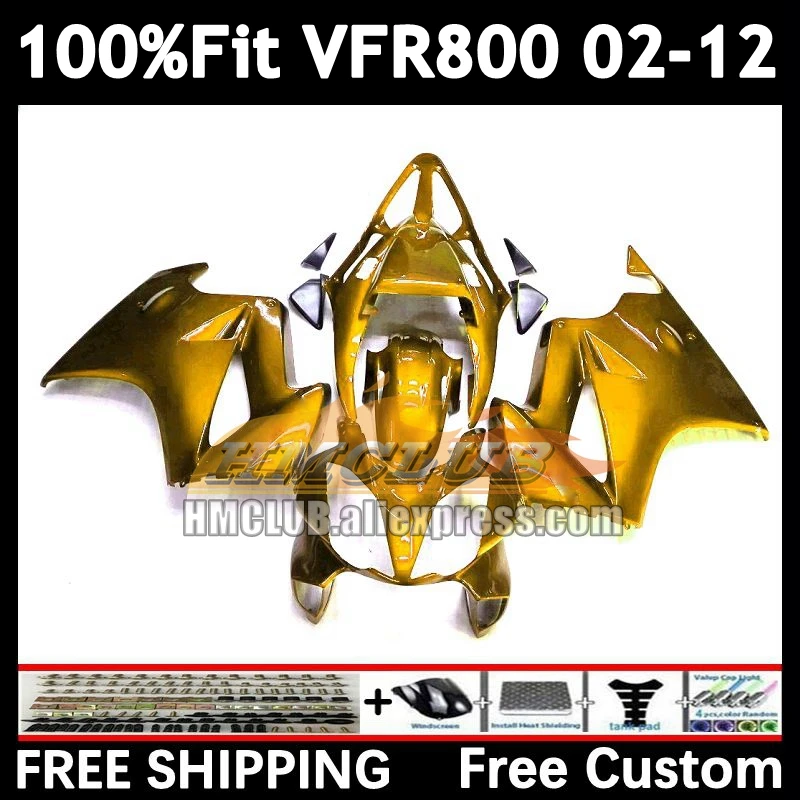 Interceptor For HONDA VFR800RR VFR800 70No.105 VFR 800RR gloss gold 800 RR 2002 2003 2004 2005 2006 2007 08 09 10 11 12 Fairing