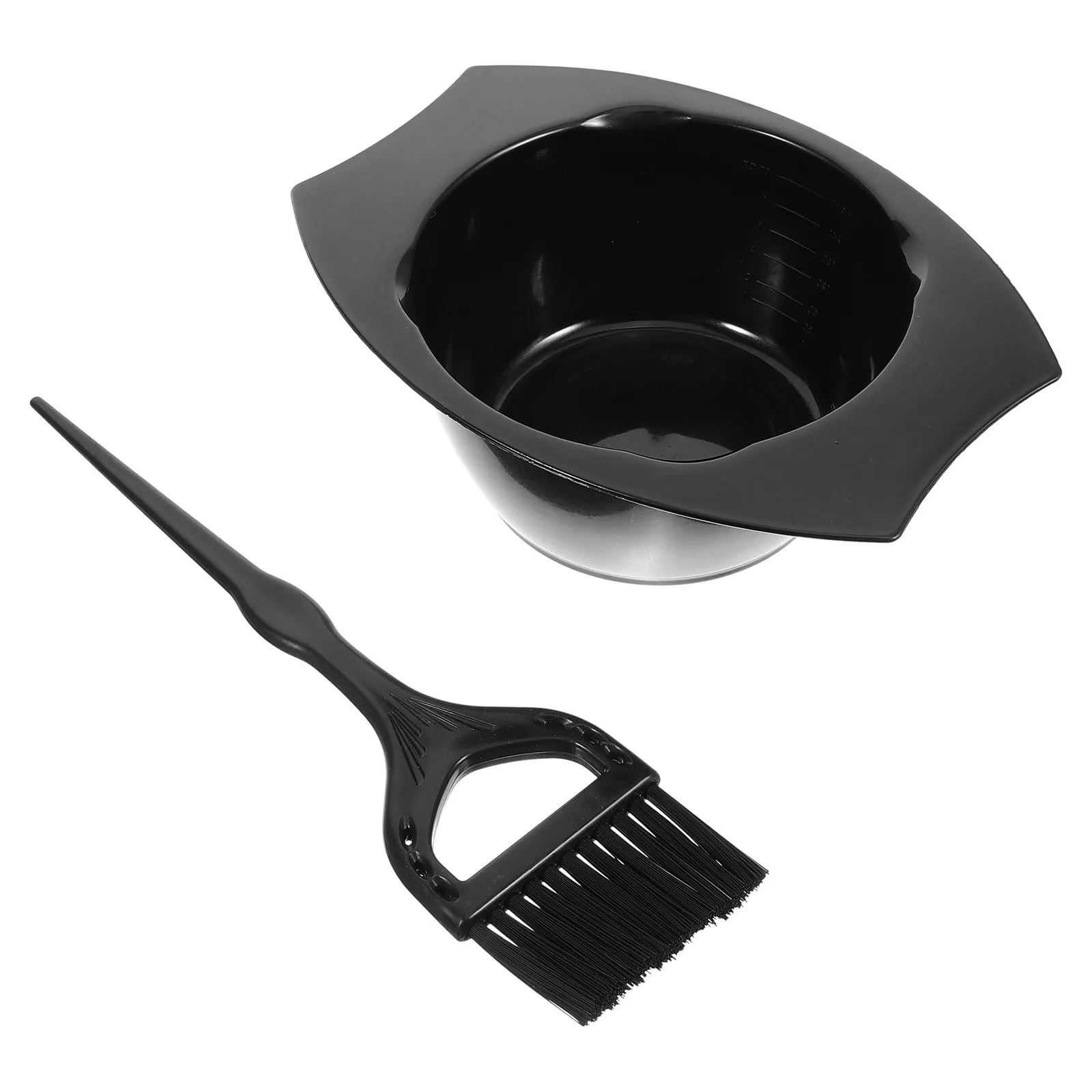 1Set Hair Dye Brush and Bowl Set Professional Hair Coloring Tools for Salon Or Home Use Wear Resistant Lightweight Plastic