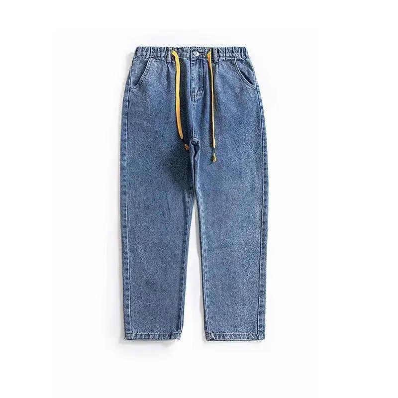 

With Pockets Jeans for Men High Quality Cheap Korean Fashion 90s Trousers Streetwear Wide Leg Y2k Vintage Y 2k Man Cowboy Pants