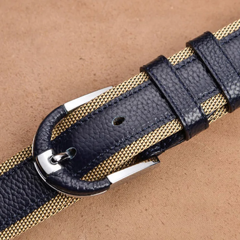 New Men's Fashion Belt Korean Edition Minimalist Women's High Quality Genuine Leather Business Travel Needle Button Pants Belt