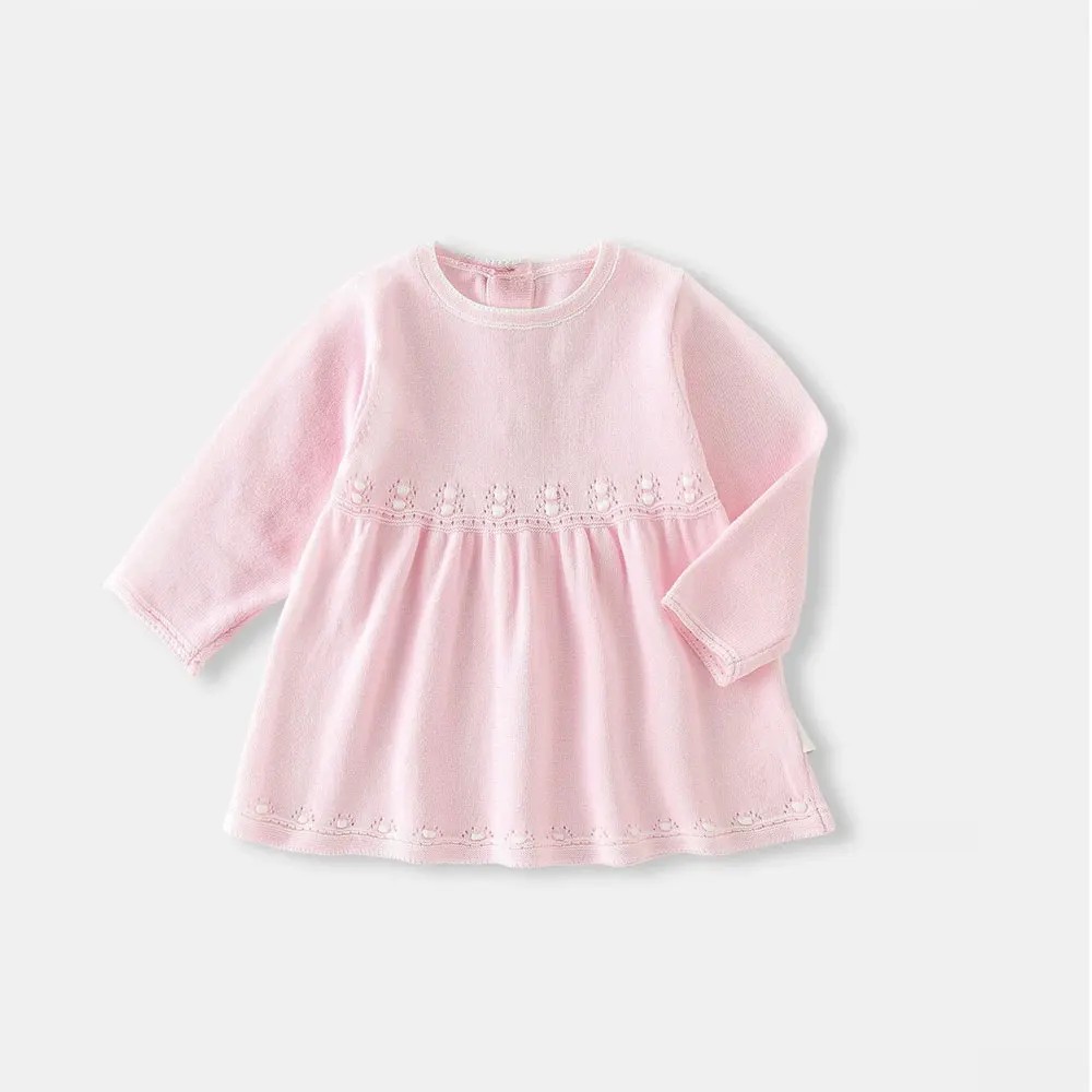 

Spring fall toddler newborn baby Girls' Clothes Outfits Knitted Sweater Dress for Girls' Baby Clothing 1st Birthday Cotton dress