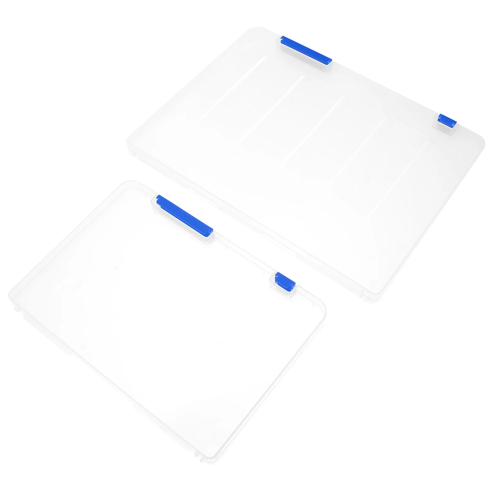 

2 Pcs File Boxes Organizer Storage for Important Documents with Lids PP Folder Office