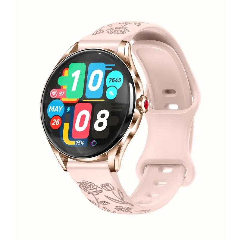 【CHIMU HOME】 Ultra-thin 3D Dynamic Display AMOLED Smart Watch for Women with BT Call Heart Rate Monitoring AI Voice Assistant