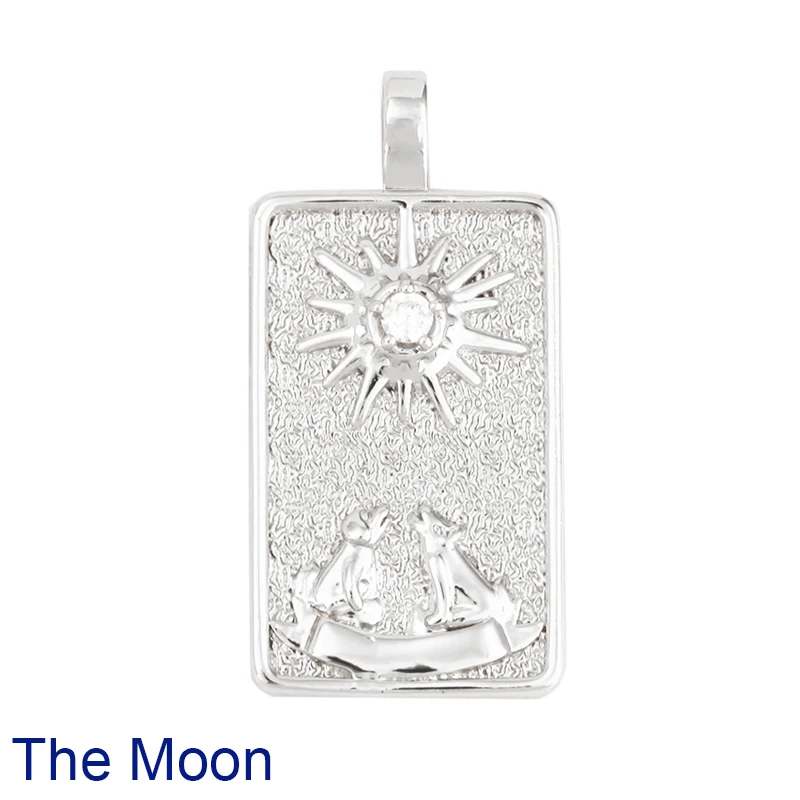 Tarot Karten Charm Anhänger, 2021 Neue 18K Reales Gold Überzogene DIY Schmuck Zubehör für Armbänder Halsketten Machen M06 – Detail 34