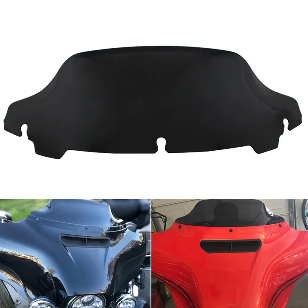 

For Harley Touring Electra Glide Street Glide FLHX FLHT 2014 -2018 Motorcycle Accessories Wave Windshield Windscreen 7" Black