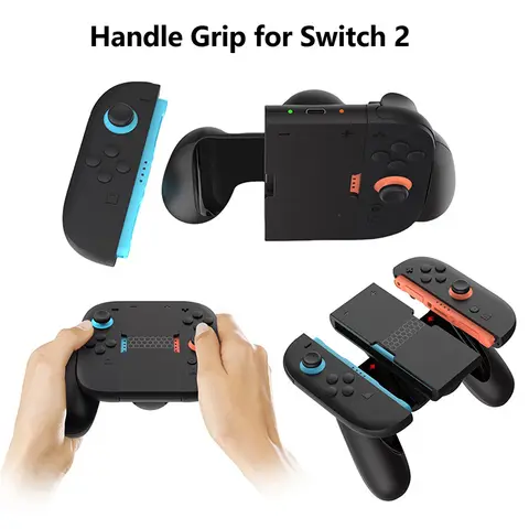 스위치 2용 게임 그립 핸들 브래킷 홀더 JoyCon 컨트롤러 그립 플라스틱 게임 컴포트 그립 핸들 스탠드 스위치 2용