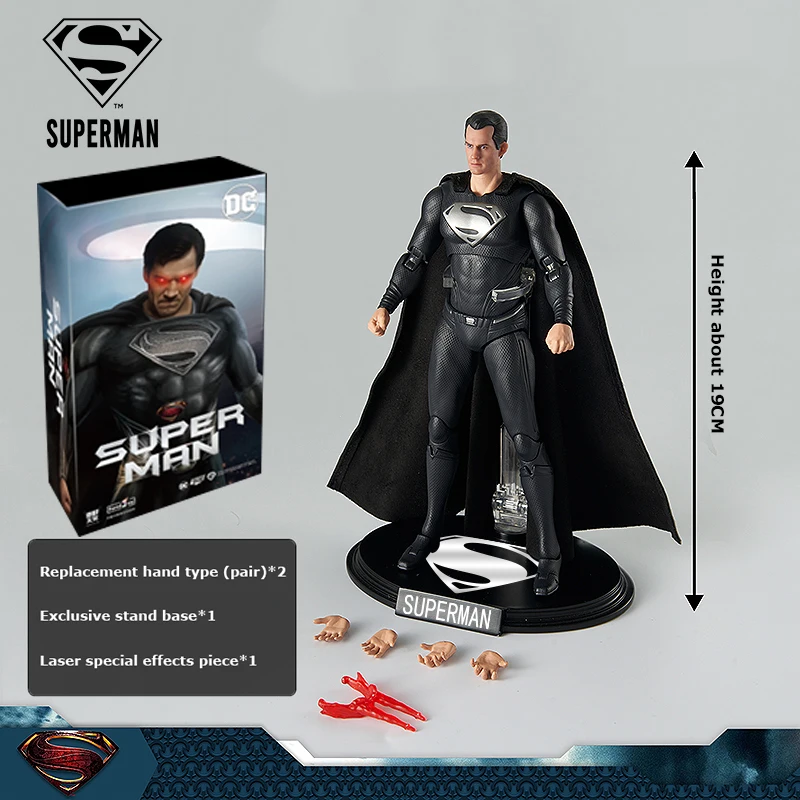 

Fondjoy Film Justice League Black Superman Model 1:9 Action Figures DC Comics 19cm Action Model Collectible Toys Boys Gifts