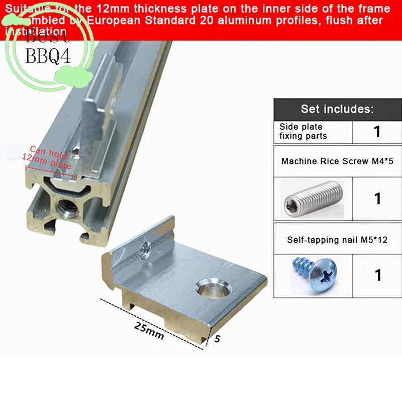 (BBQ4)1Set 2020 3030 4040 Aluminum Profile Fixing Parts Side Panel Bracket Accessories