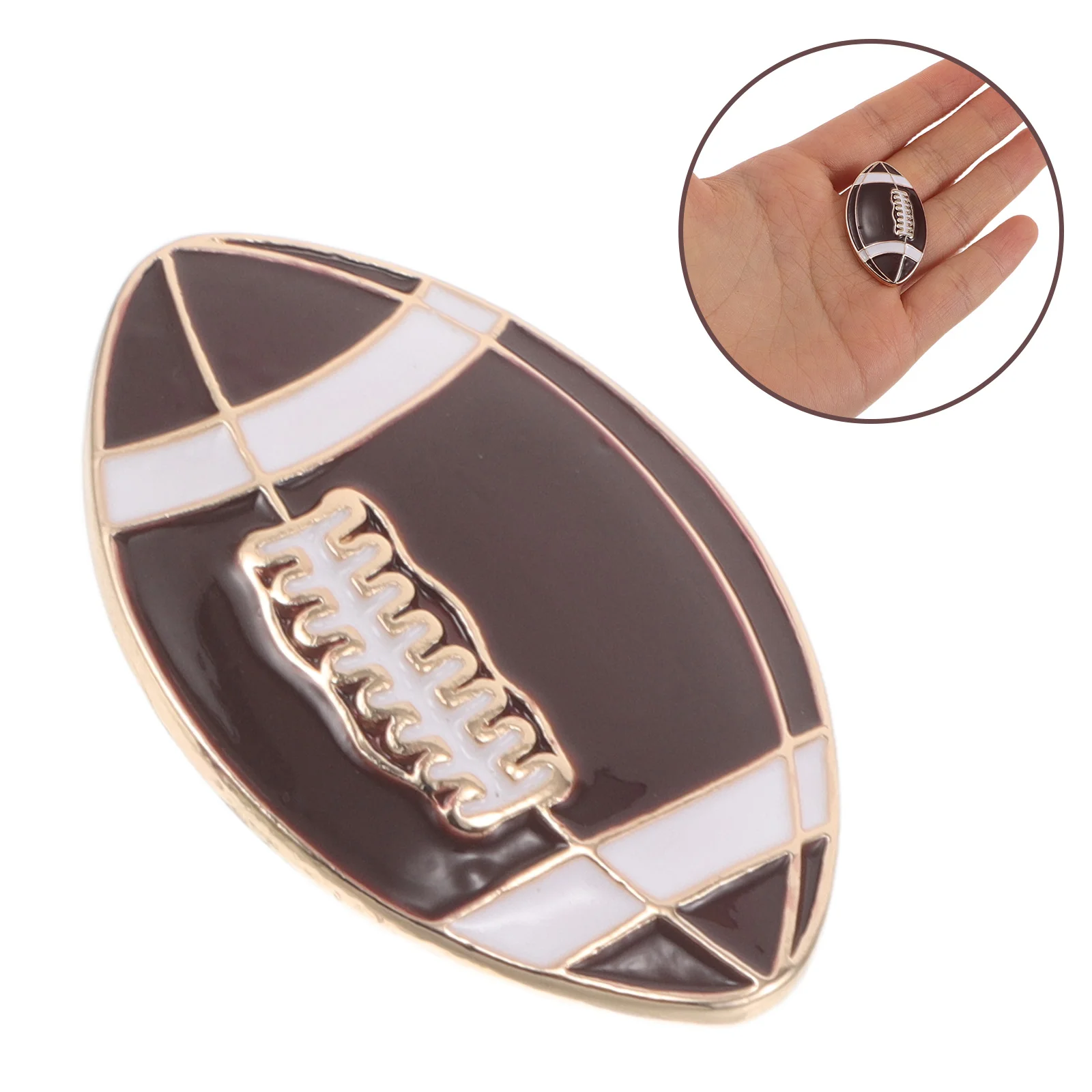 

6Pcs Rugby Lapel Pin Set Metal Brooches Perfect Sports Fan Badge Shirt Backpack Charm Football Souvenir Accessory Gift