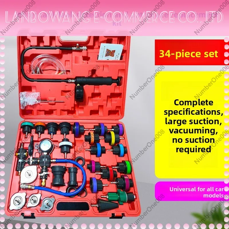 Car Radiator Leak Tester Cooling System Pressure Leak Detector Vacuum Antifreeze Filler Tool
