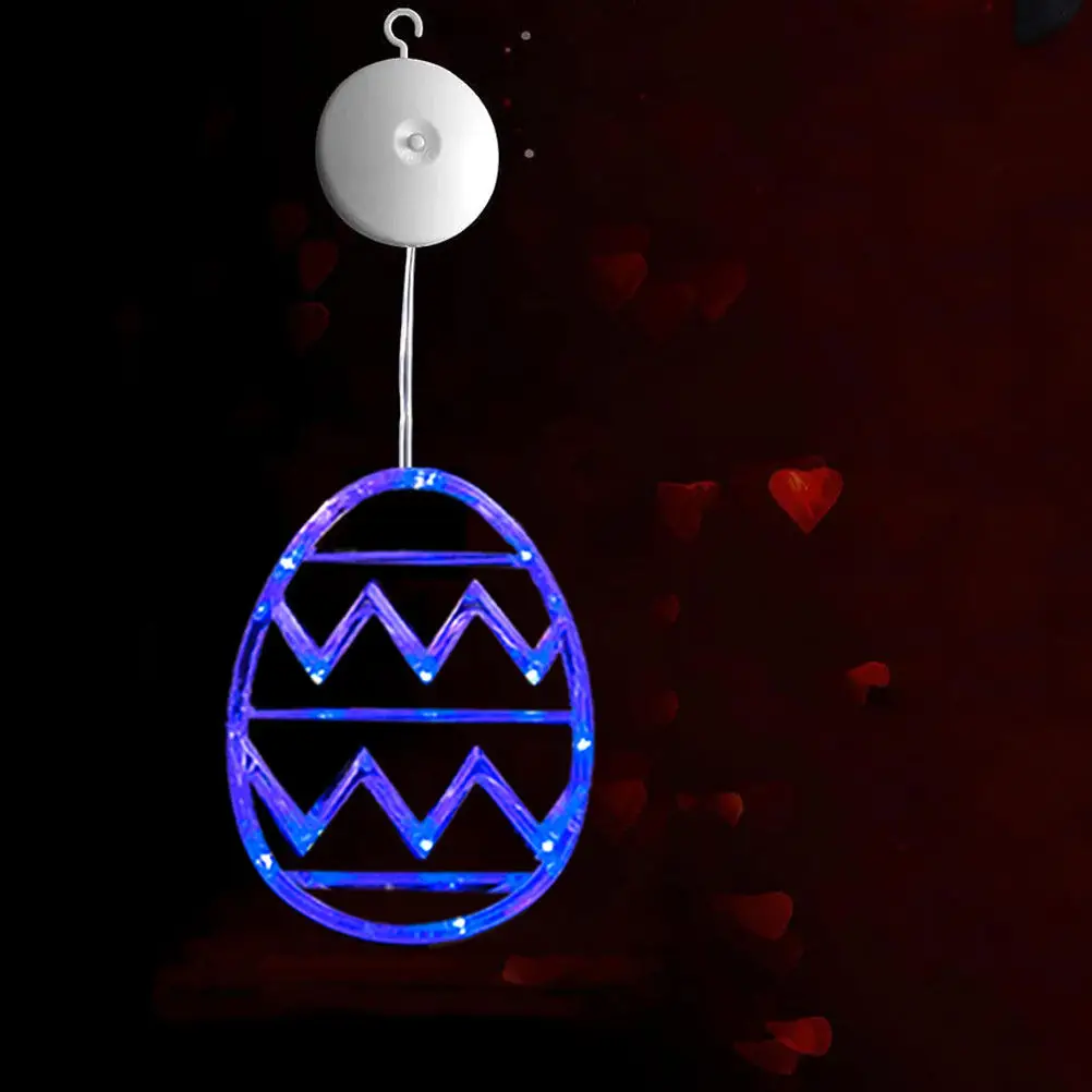 Easter Egg Window Lights Hanging String Lights Indoor Blue Light Suction Cup Decorative Home Party Ornament Easter Window
