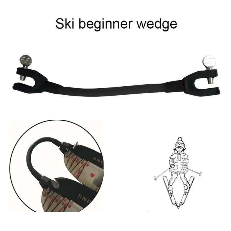 Ski Tip Connector Portable Ski Aid Cushioned Fastener Tape Strap Ski Practice Aid Easy Snow Ski Training Tools for Beginners
