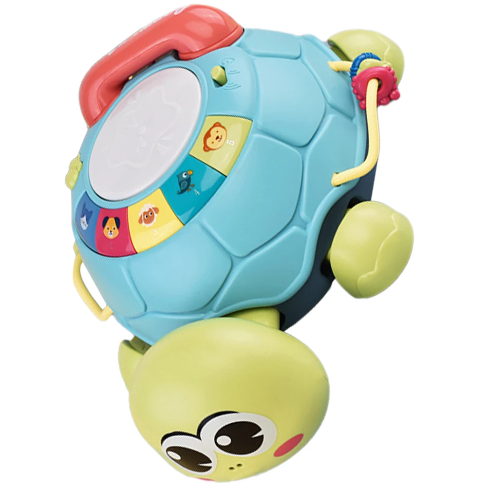 

Early Education Story Machine Crawling Turtle Baby Toy Music Sky Blue Kids Learning Sensory Montessori Educational Playthings