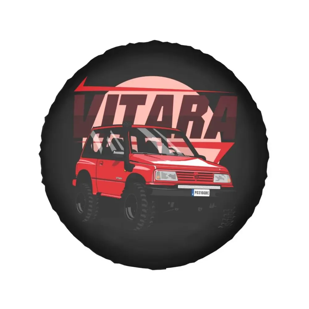 Maßgefertigte Vitara Offroad Ersatzradabdeckung Tasche für Jeep Hummer Auto-Radschutz Zubehör 14" 15" 16" 17" Zoll – Detail 2
