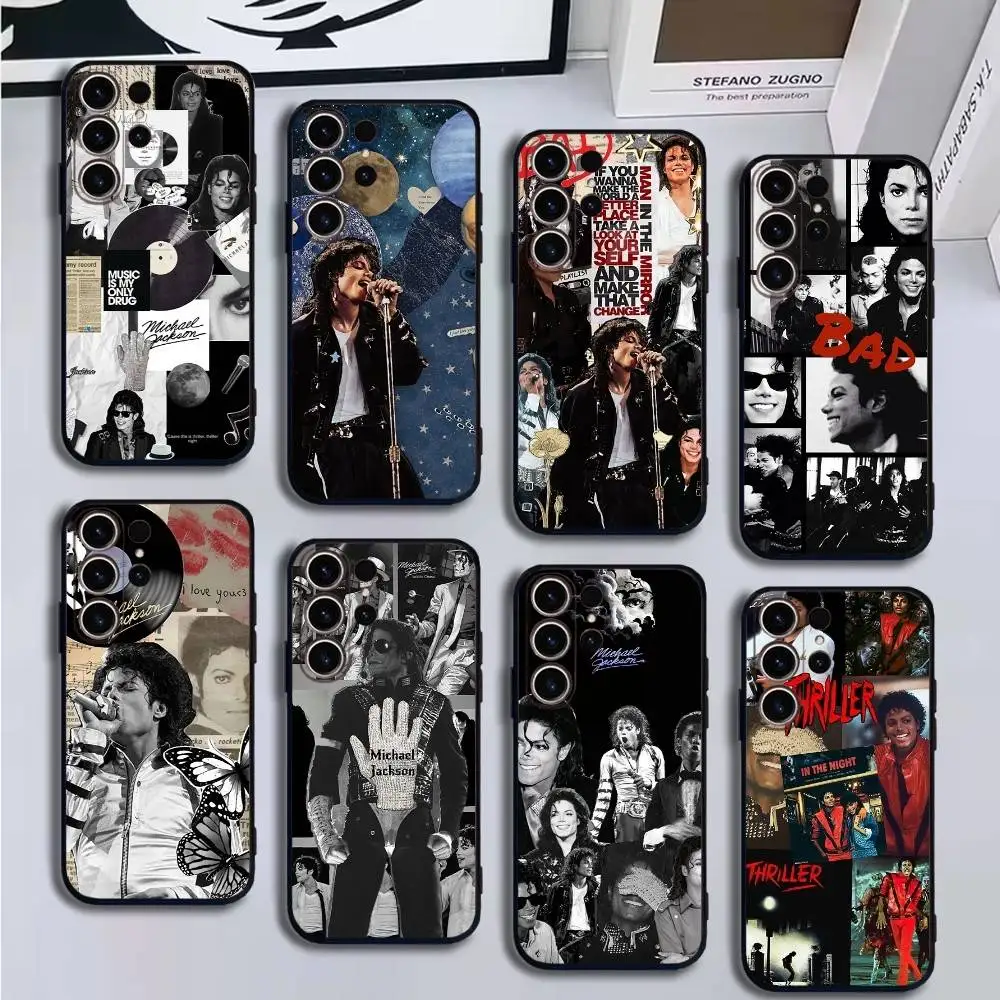 

Singer Michael J-Jackson Phone Case For SamsungS25,24,21,22,23,30,Ultra,20,Plus,Fe,Lite,Note,10,9,5G Black Cover