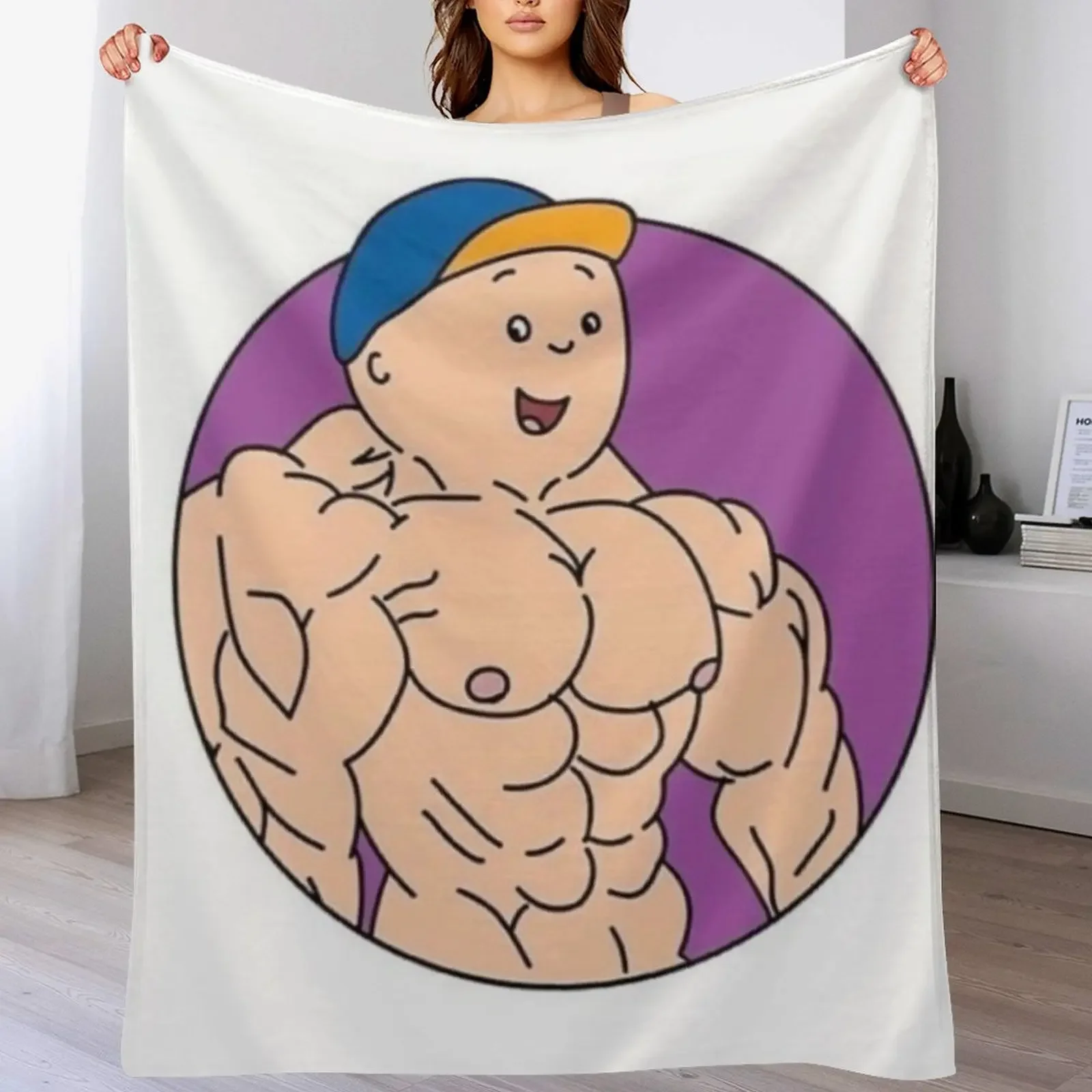 

Buff Af Caillou Throw Blanket manga Retros warm for winter For Sofa Thin Blankets