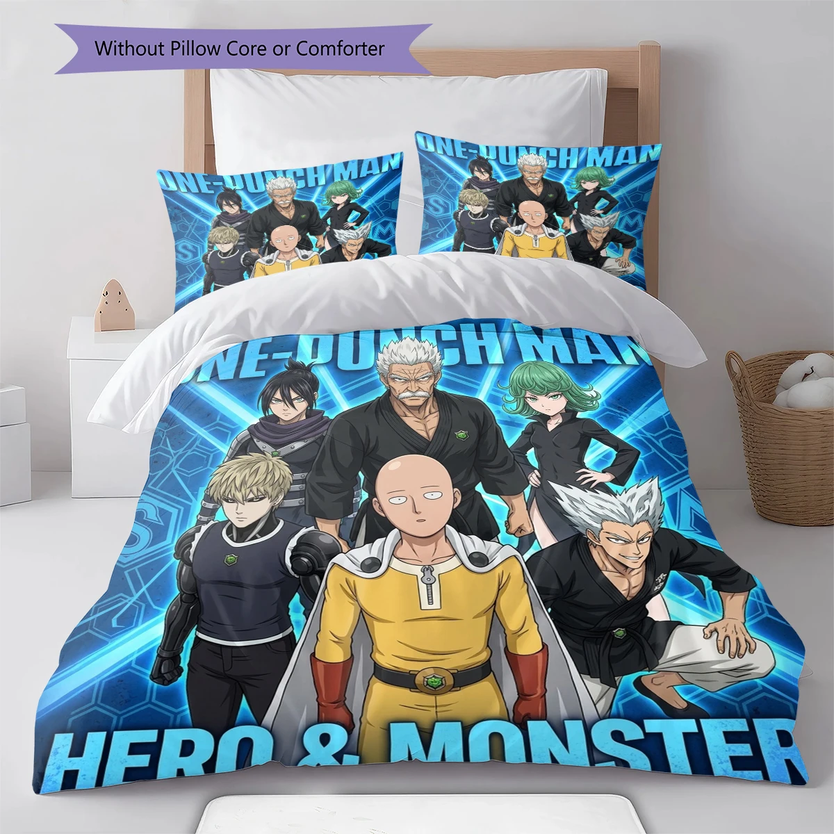 Afbeelding 5: One-Punch Man zacht comfortabel dekbedovertrek, kinderbeddengoedset cadeau, meerdere maten -HE41