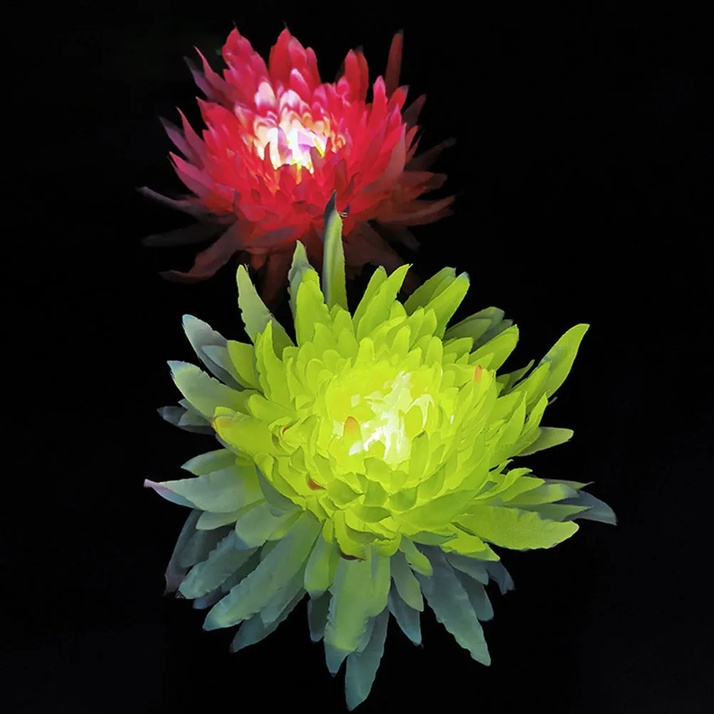 

3Pcs Solar Energy LED Chrysanthemum Lights Waterproof Outdoor Garden Decor Pathway Stake Lamp DIY Solar Light Gifts