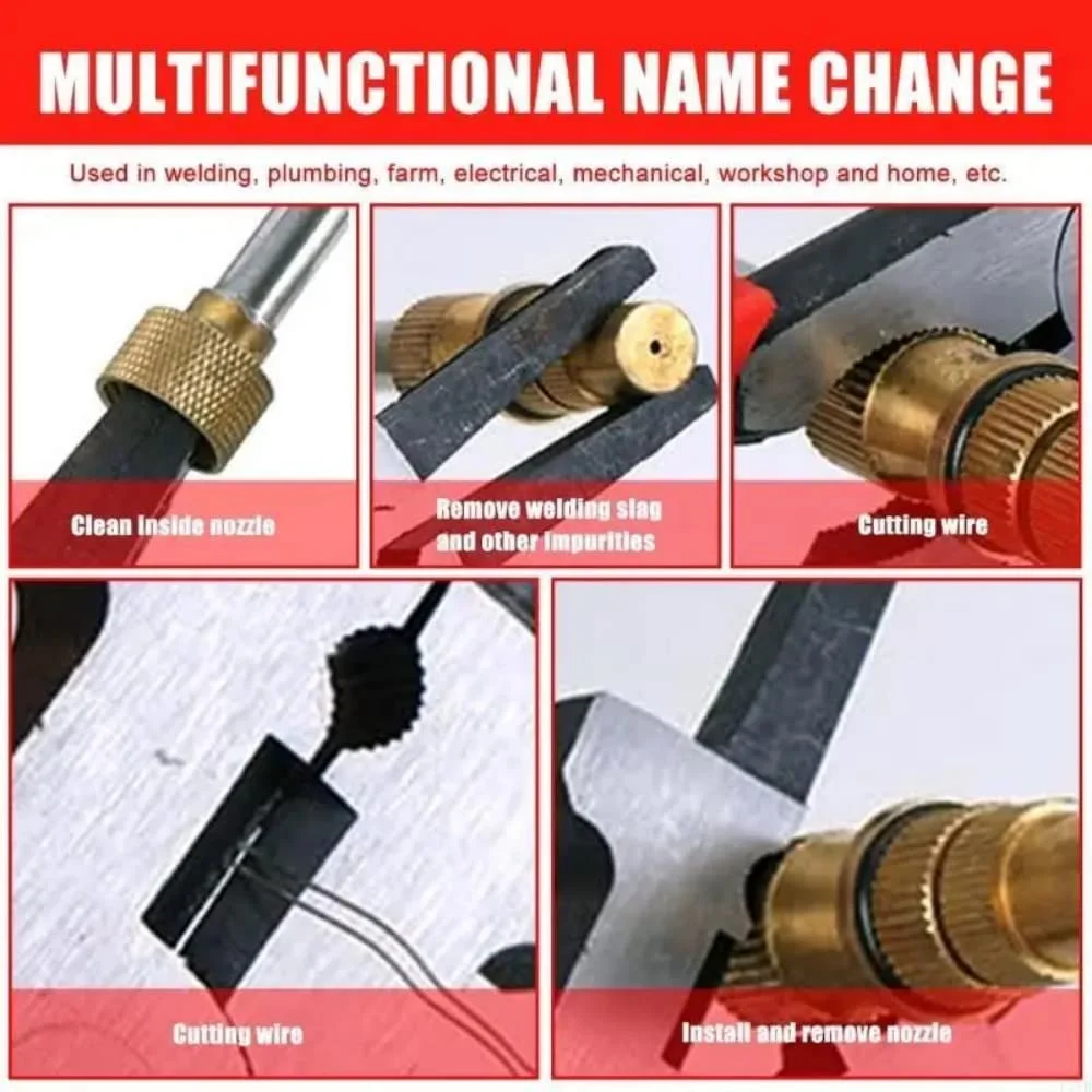 Red Welding Tool Multi-Function Pliers High Carbon Steel Construction Handle Width 115mm Welding Operations For Metalworking