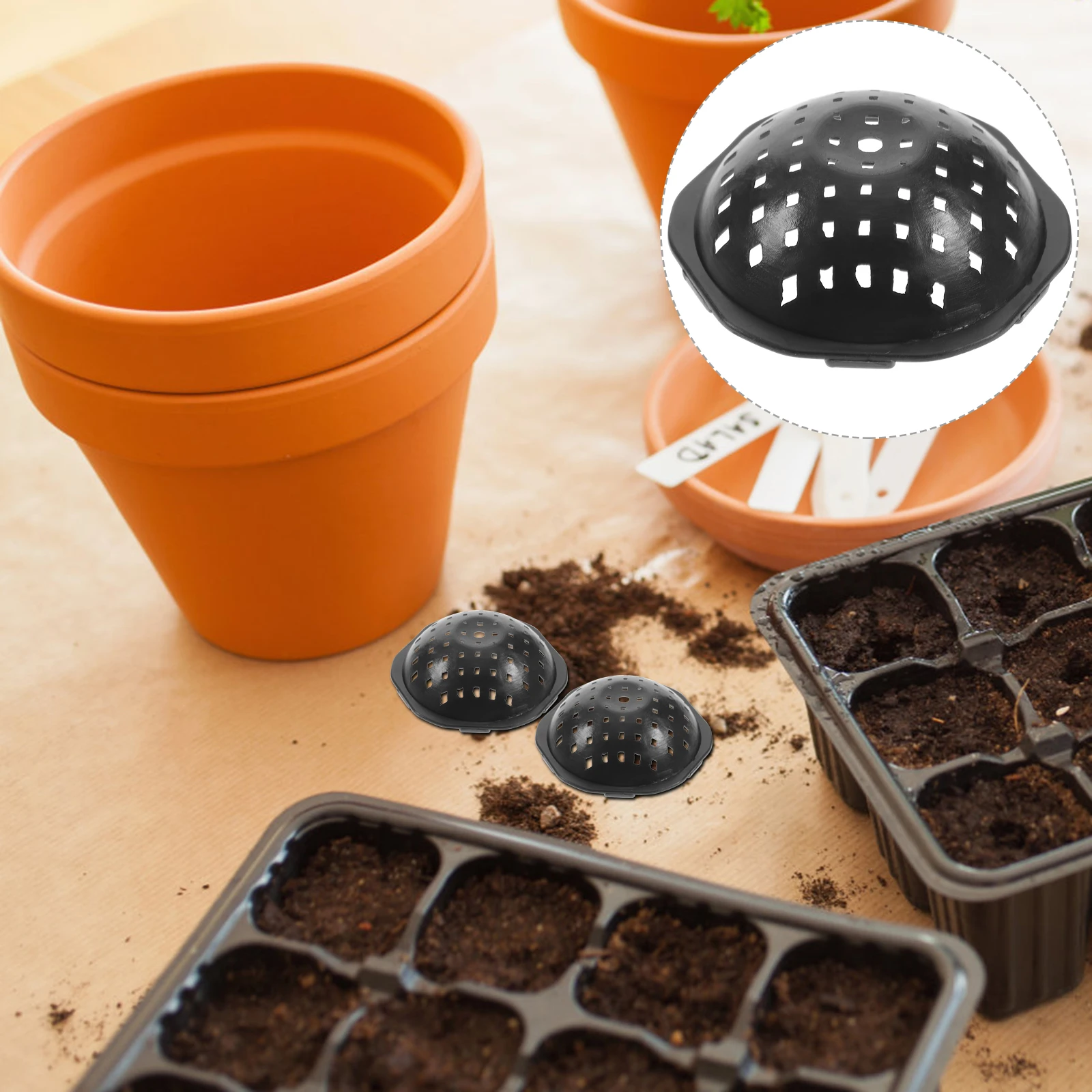 

100pcs Flower Hole Mesh Pad Plastic Planter Bottom Grid Mat For Drainage Bonsai Pot Hole Net Pad Plant Pot Bottom Net Garden