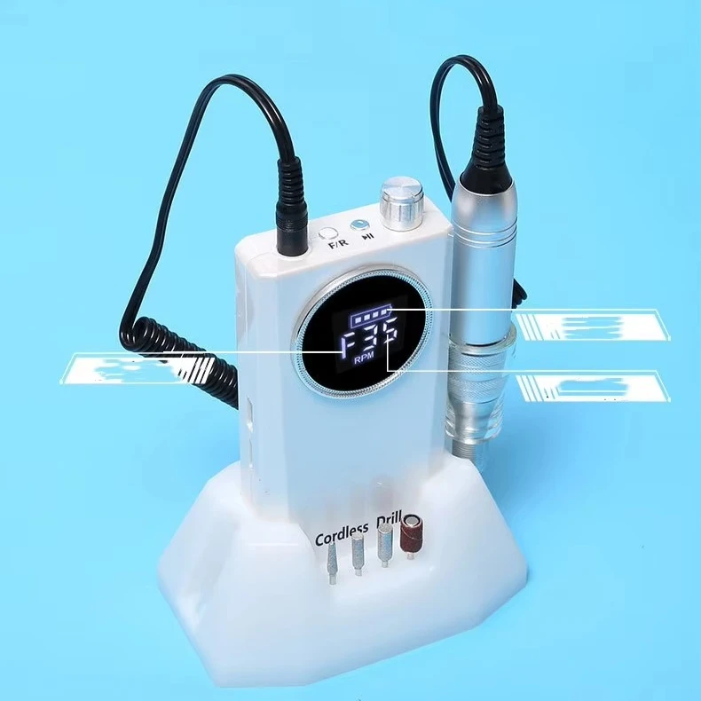 Big disountPortable Energy Storage Nail Polishing Machine Nail Art Drill Long Endurance 4 Colors 35000RPM Rechargeable Nail Po