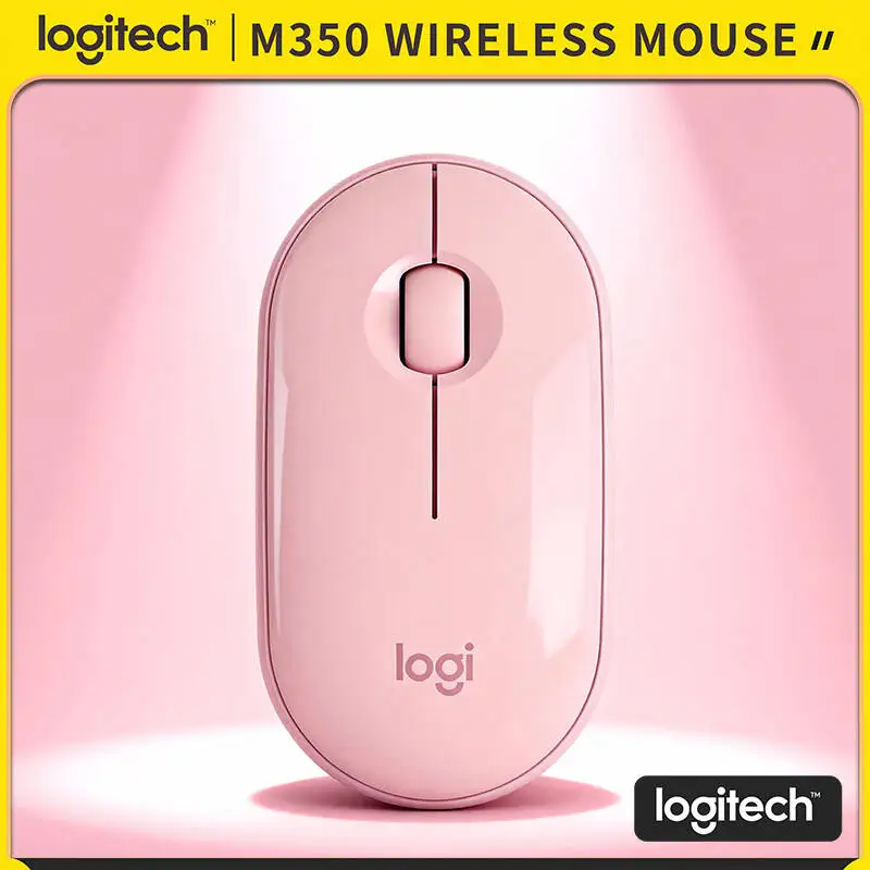 

Logitech M350 Wireless Travel Mouse - Pocket-Size Slim Design, Quiet Clicks, USB Receiver, 18-Month Battery, iPad PC Compatible