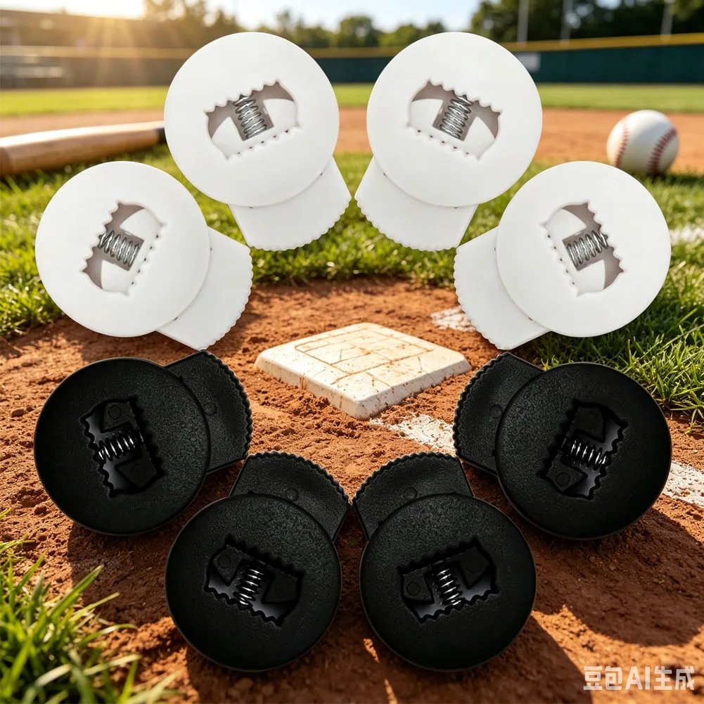 4/8pcs Baseball Gloves Lock Plastic Single Hole Spring Adjustment Cord Locks Buckle Softball Glove Cord Locks Replace Parts