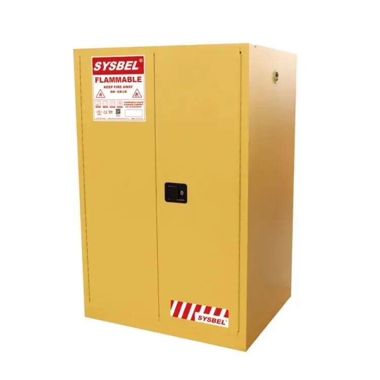 SYSBEL FM CE Approved 90 Gal 2 Door Fireproof Chemical Liquid Safety Storage Cabinet for Laboratory and Industry