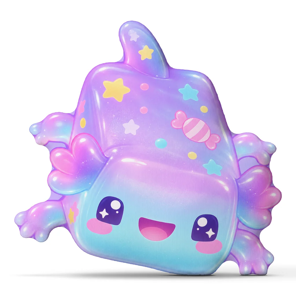 Rainbow Axolotl Shaped Pillow 2d flat Printing Cushion Stuffed Throw Pillow Candy Star Sofa Home Decor Gift for Kids