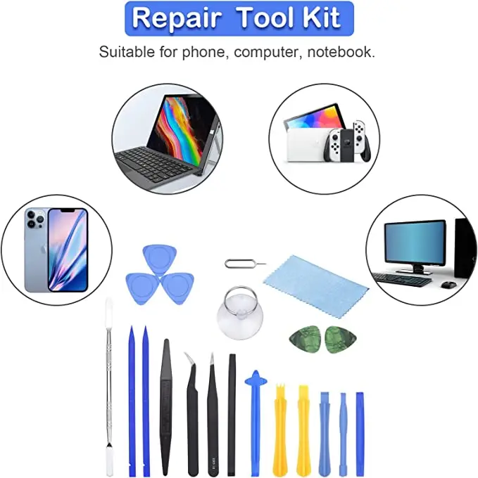 21 Pezzi/set Strumento di Riparazione del Cellulare in Metallo Portatile Professionale Palmare di Ricambio Computer Smontare Strumenti di Apertura