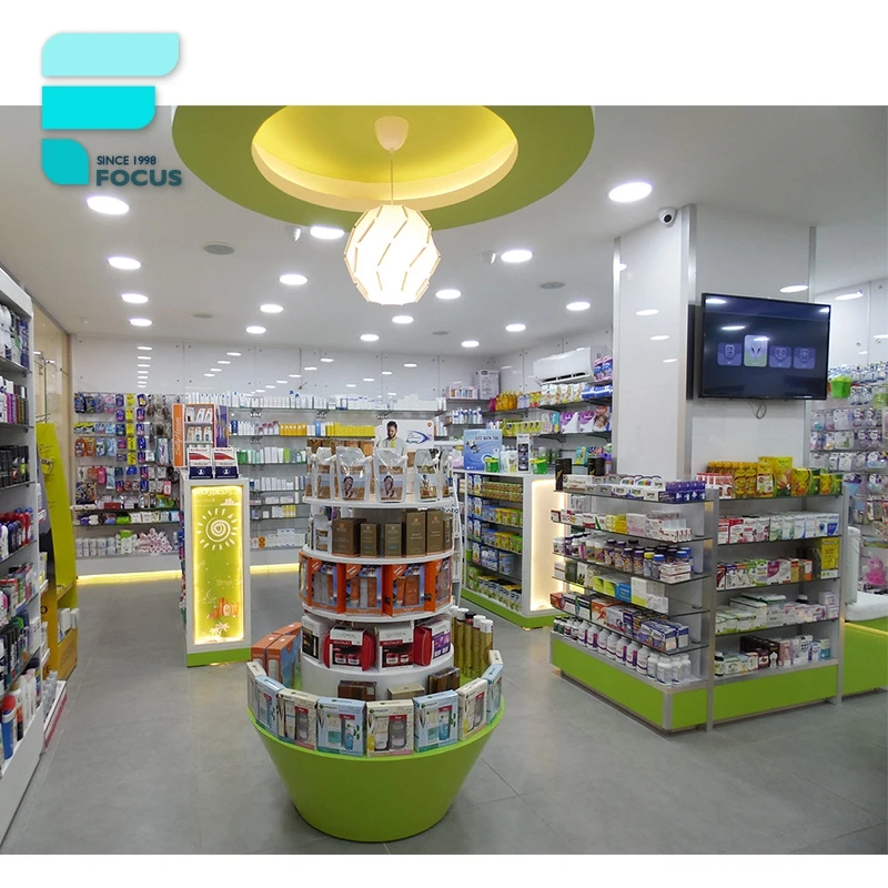 Customized-Best Quality Wooden Customized Pharmacy Store Special Supply Store Retail Medical Product Sales