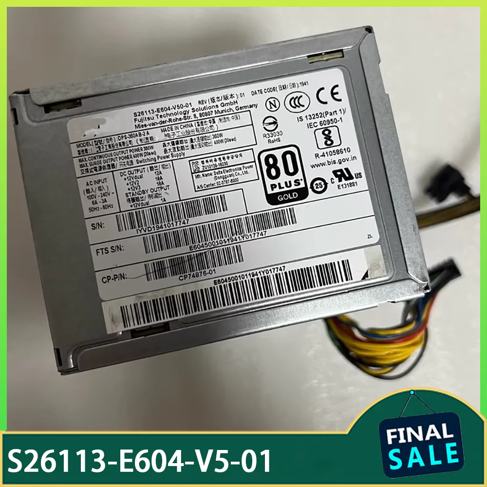 

W580 workstation 360W power supply DPS-360AB-2A S26113-E604-V5-01