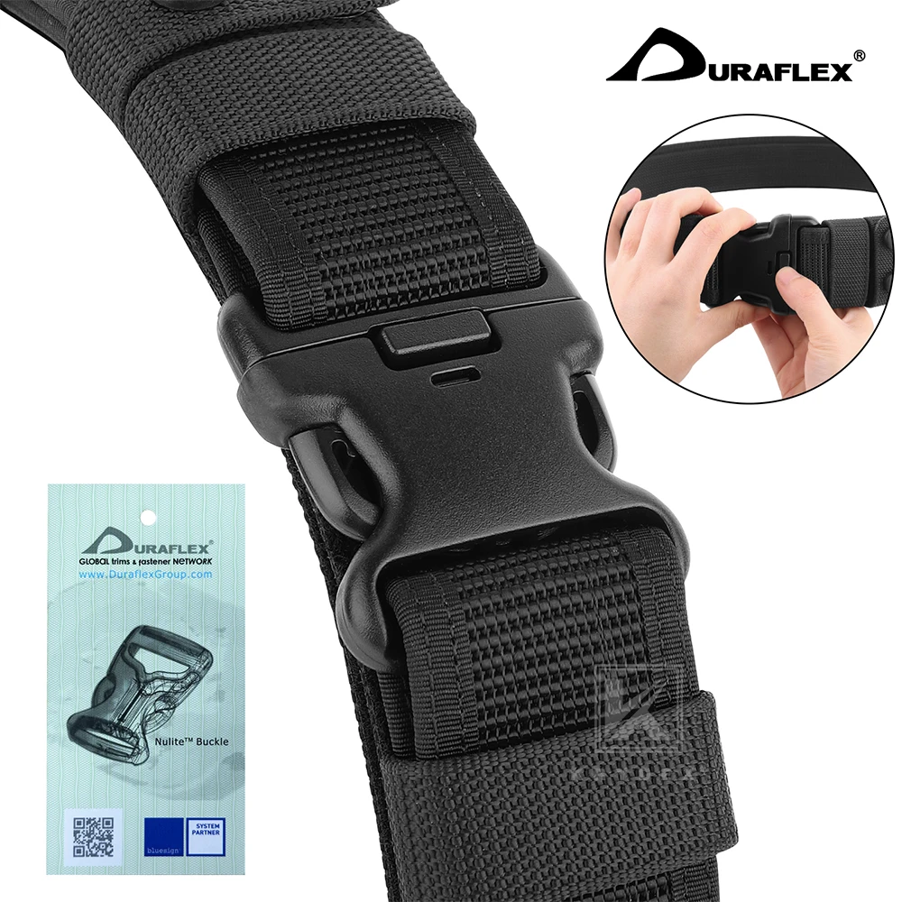 KRYDEX Tactical Duty Belt Law Enforcement Polices 2'' Outer Belt 1.5'' Inner Belt with 6 Pcs Belt Keepers Waistband Outdoor Gear