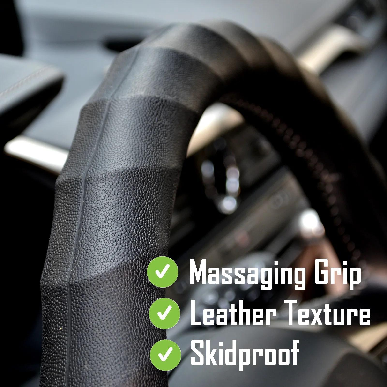 Swirl Silicone Car Steering Wheel Cover Leather Texture Hand Skidproof Glove Soft Shell Odorless Protector Anti-slip Accessories