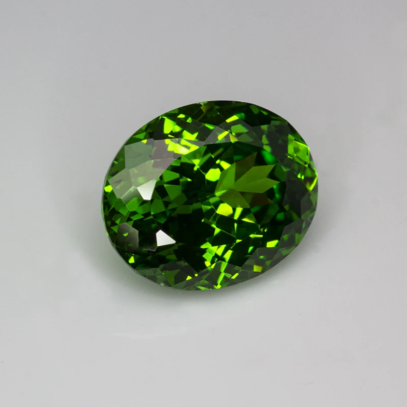 Green Oval 100 Faceted Cut Cubic Zirconia Lab Zircon CZ 4K Cutting 5A+ Quality for Jewelry Making