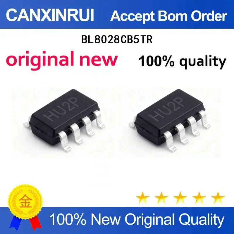 (5-100 Pieces) New BL8028CB5TR Silk Screen HU2P HU2O HU2 Starting SOT-23-5 Voltage Reducing DC Chip