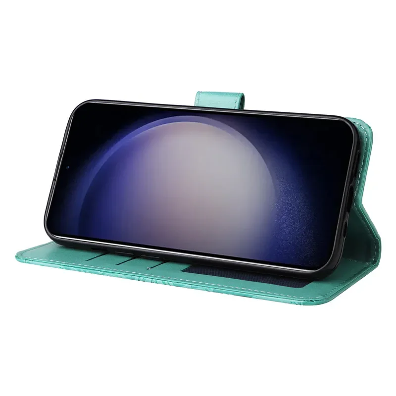 Luxe 3D Zon Bloem Portemonnee Flip Case Voor Samsung Galaxy A36 A56 A26 5G A16 4G A06 A165F Schokbestendig PU + TPU Lederen Telefoon Cover