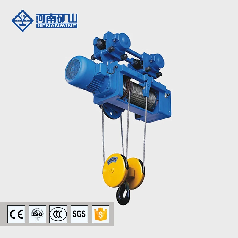 Made In China 1.5 3.2 5 Ton Pendent Handle Control Electric Wire Rope Hoist 10 Ton Price