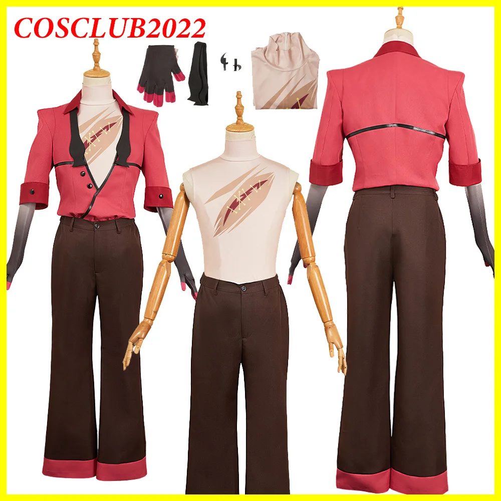 

Hotel Cartoon Alastor Cosplay Costume 2025 Anime Hell Inn Roleplay Shirt Pants Coat Male Uniform Halloween Carnival Fantasy Suit