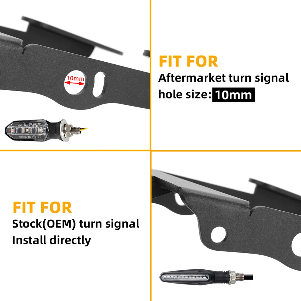 For Husqvarna VitPilen 401 SvartPilen 401 250 200 125 Rear License Plate Holder Bracket with Light Tail Fender Eliminator Kit