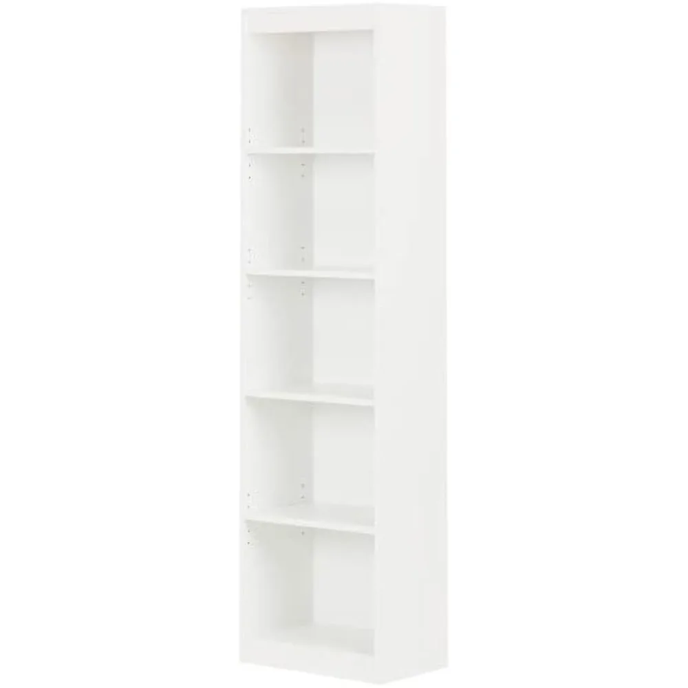 

South Shore Axess 5-Shelf Narrow Bookcase, Pure White