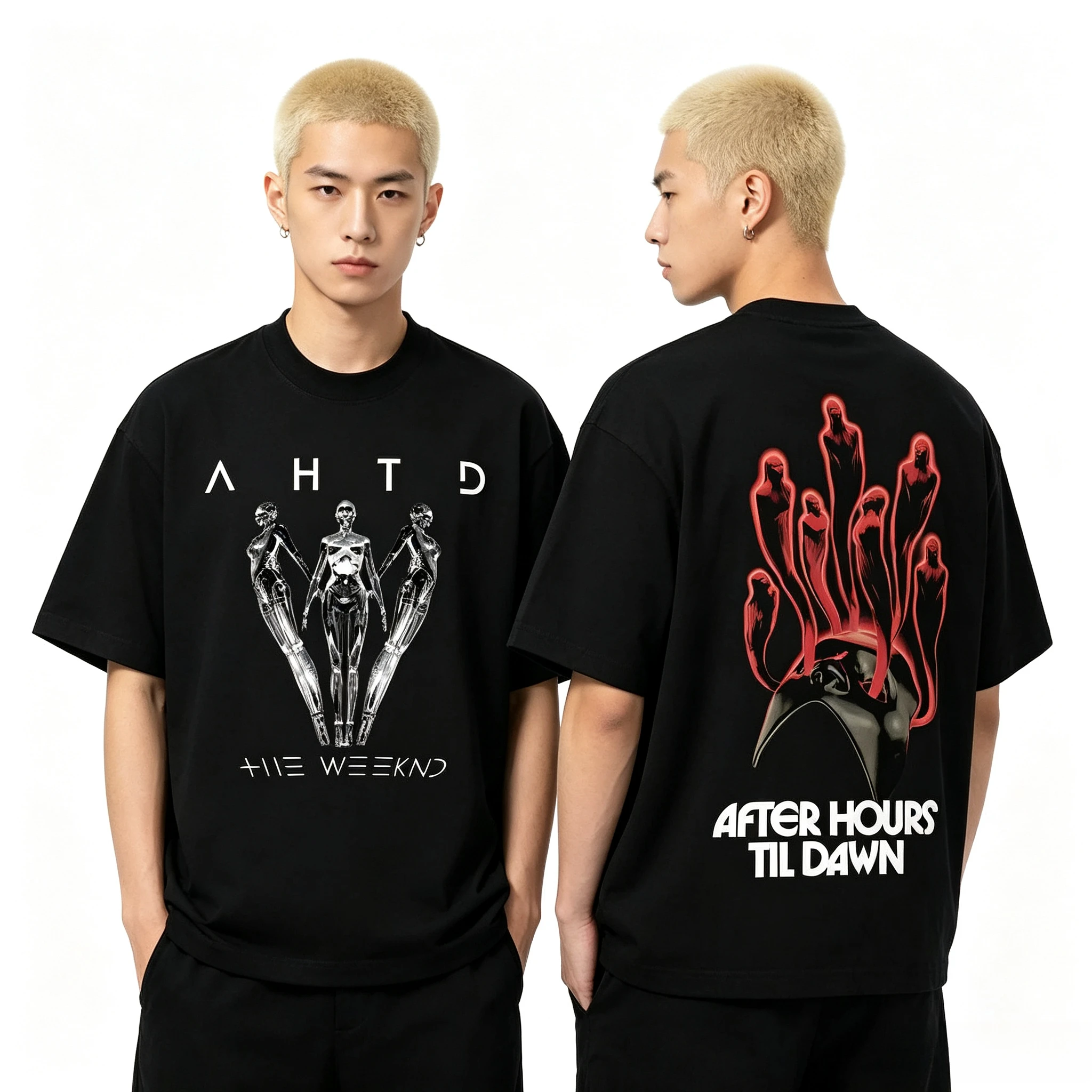 Hot Sale The Weeknd After Hours Til Dawn Tour Merch 2026 T Shirt Y2K Men Women Vintage Fashion T-shirt Loose Cozy and Versatile