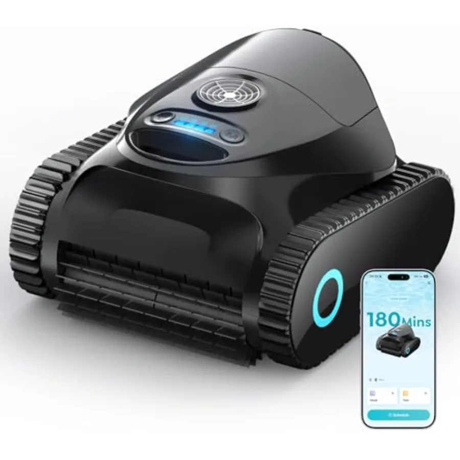 

Inground pool vacuum for pools up to 1615 sq.ft, C1 robotic cleaner with 180-min runtime, onyx color, smart routing, wall climb