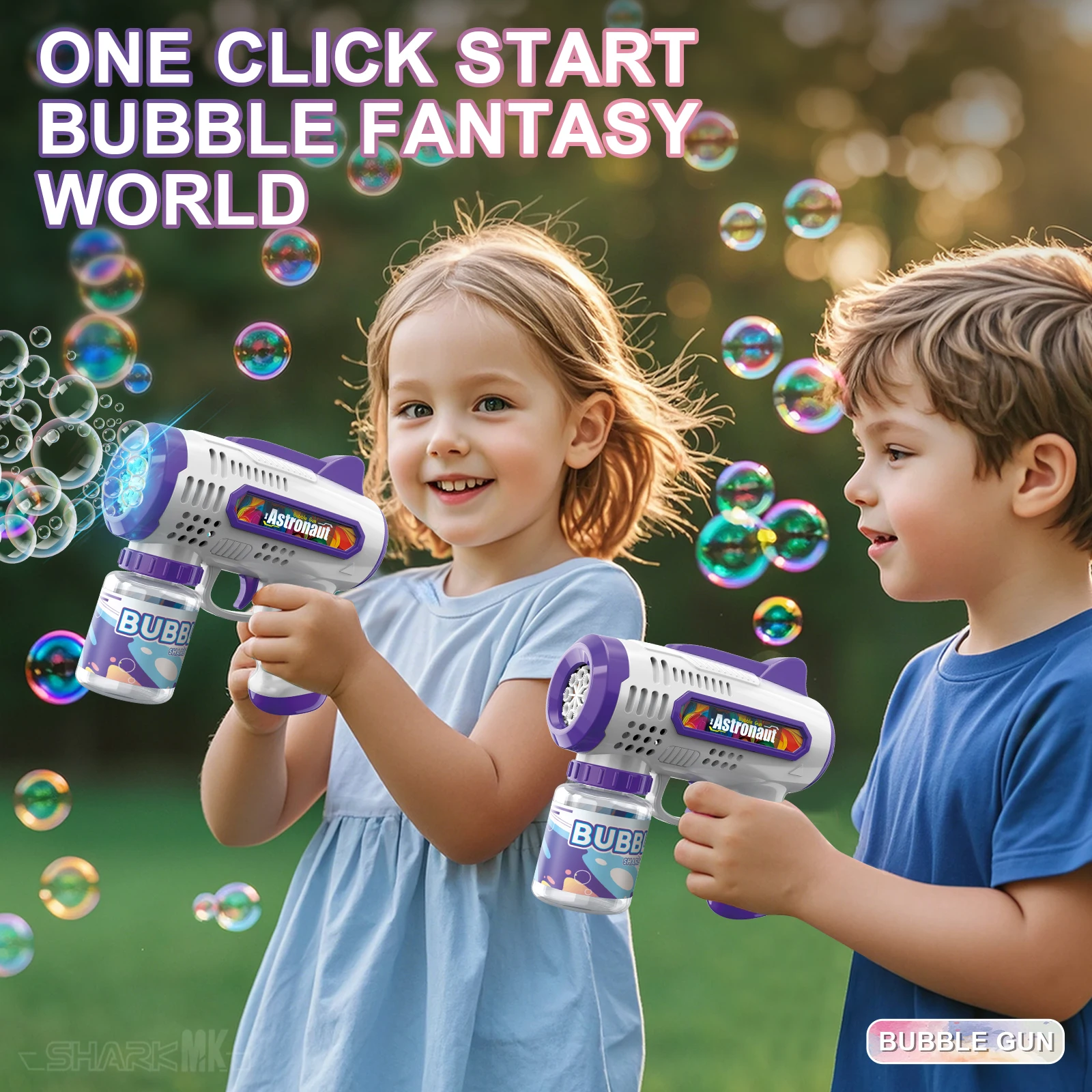 8 홀 휴대용 우주 비행사 버블 머신 자동 장난감 버블 건 야외 결혼식 이벤트 소품 생일 파티는 야외 와트를 선호합니다