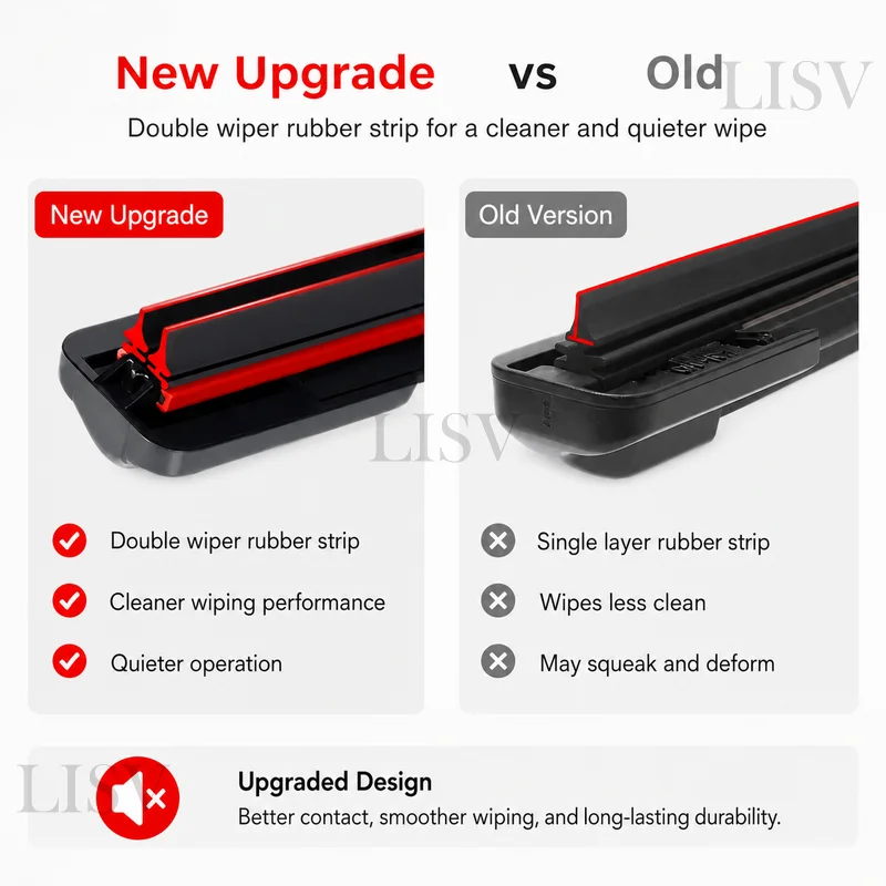 Front Rear Wiper For KIA Rio MK4 2017-2023 Wiper Blades Brushes Cutter Accessories J Hook 2017 2018 2019 2020 2021 2022 2023 - view 4