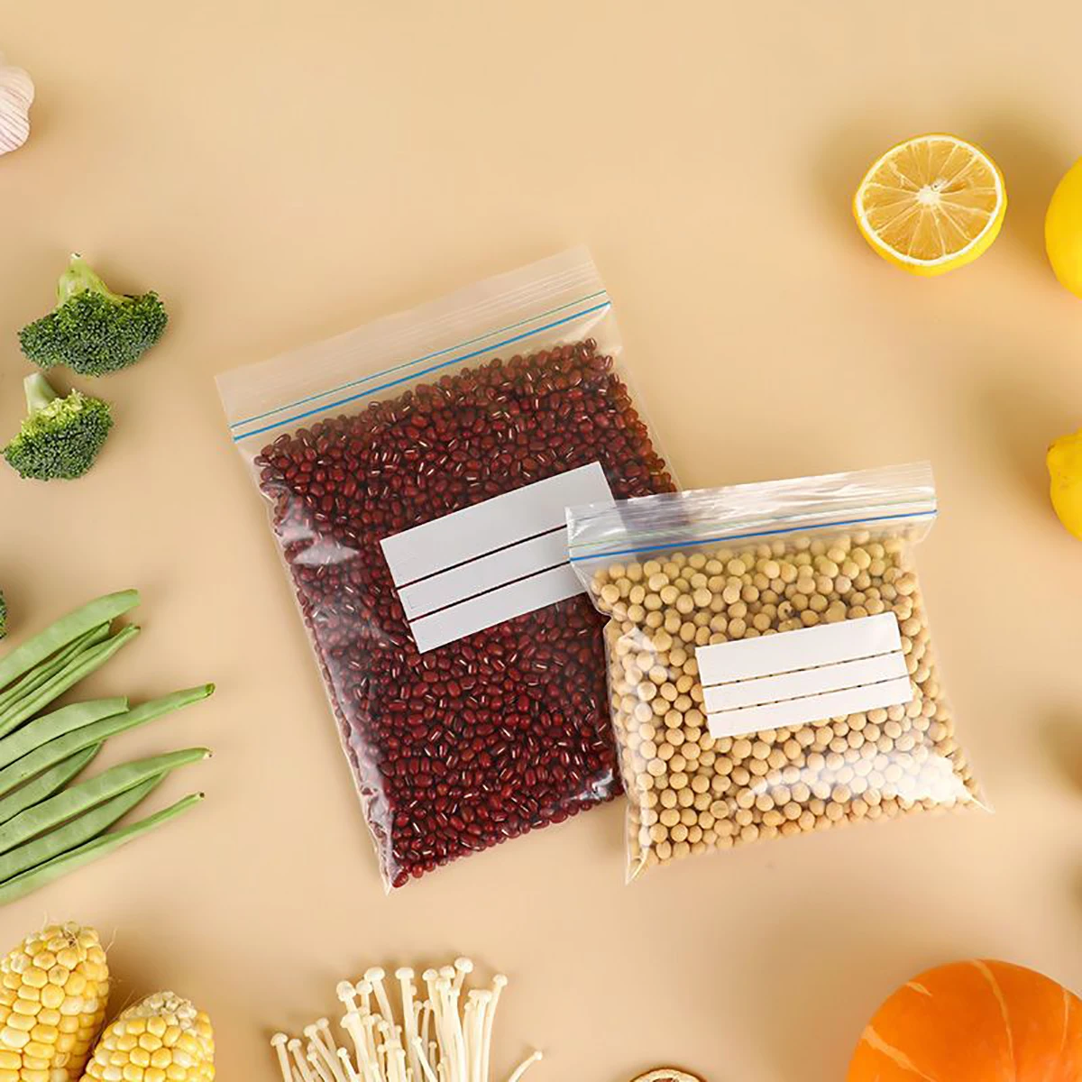 Thickened sealed food storage bags — double‑tendon closure, food‑grade for refrigerator & freezer preservation 3