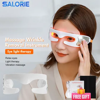 Eye beauty massled LED photon therapy Anti Aging vibration massage device remove eye wrinkle dark circle relief eye fatigue