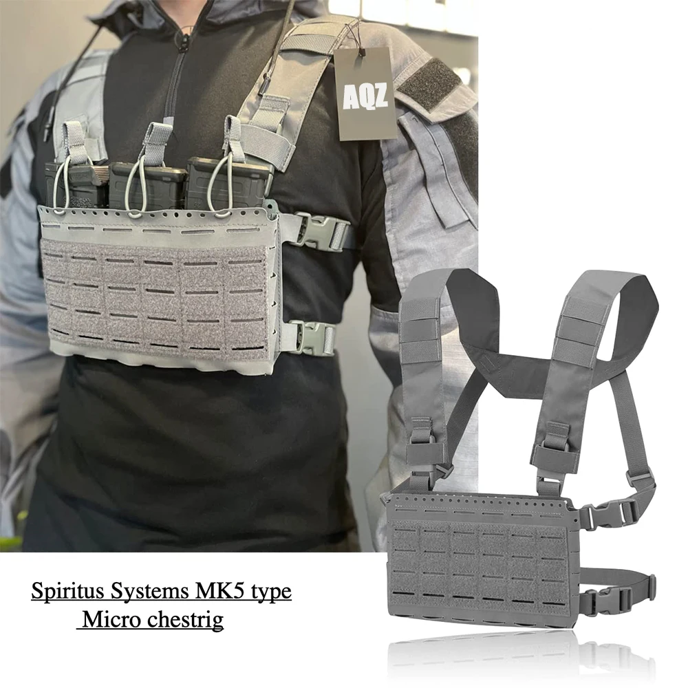 

Real Nylon Chest Rig, MK5, Micro Chest Rig, Lightweight, Tactical Vest, Survival Game Vest