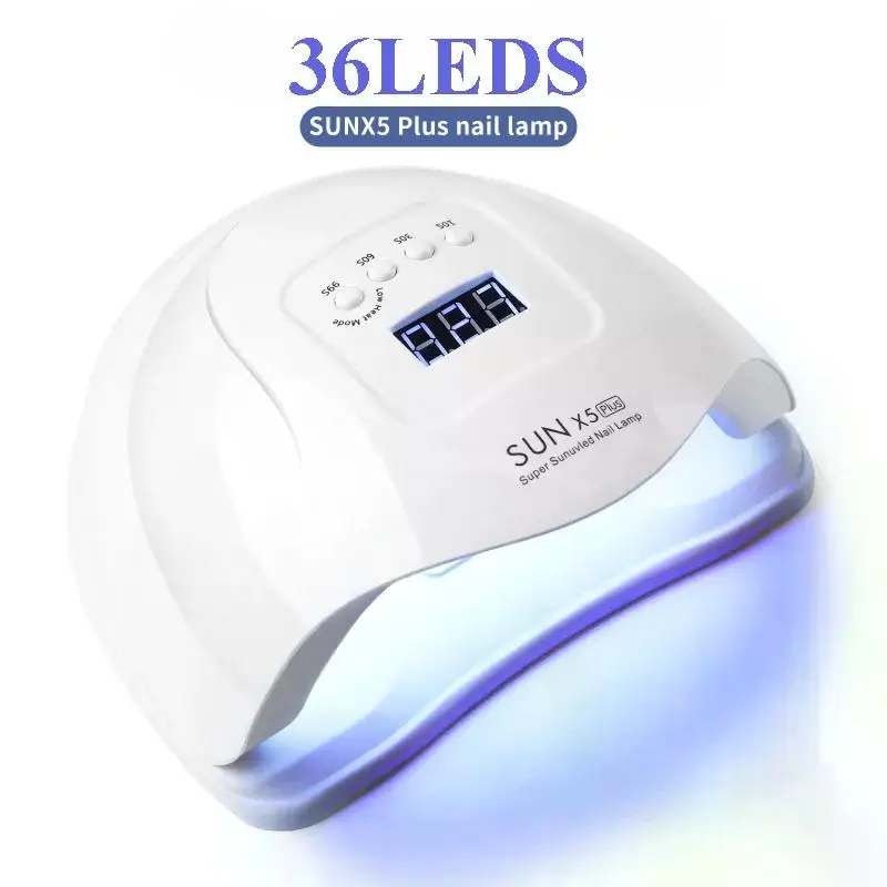 Sun X5 Plus-Lámpara LED UV profesional para manicura de uñas, 36 LED, lámparas de secado de esmalte de Gel con temporizador, Sensor automático, herramientas de equipo