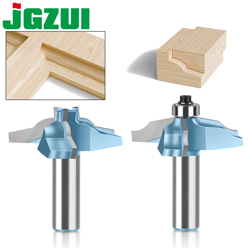 

2Pcs 12mm 1/2" Shank Miter Frame Molding Router Bit Line knife Door knife Tenon Cutter for Woodworking Tools